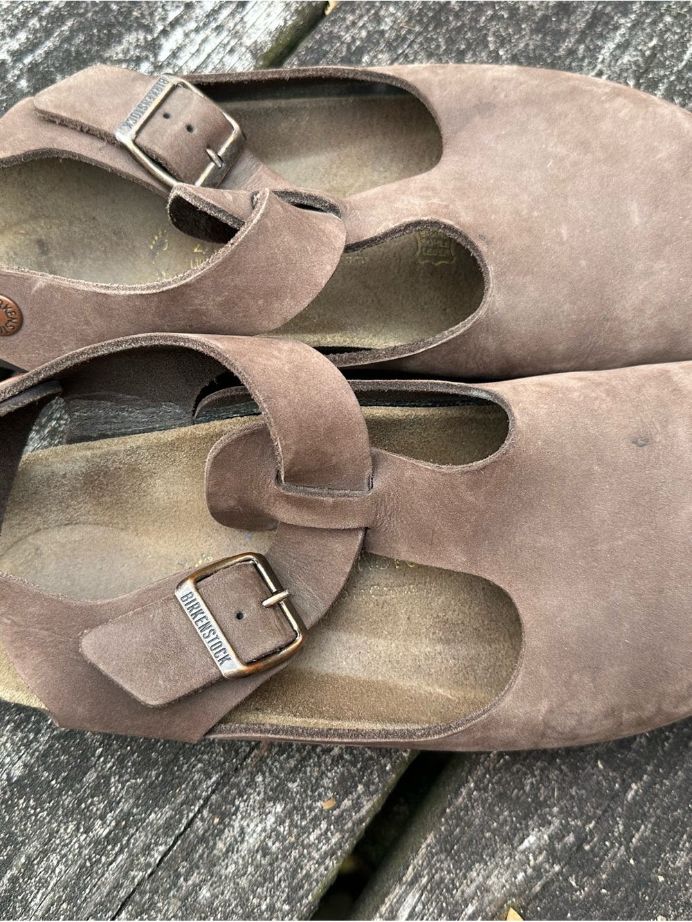 Birkenstock Bonn Slingback Suede Clogs in Taupe Brown size 41, women's 10 - Picture 6 of 10